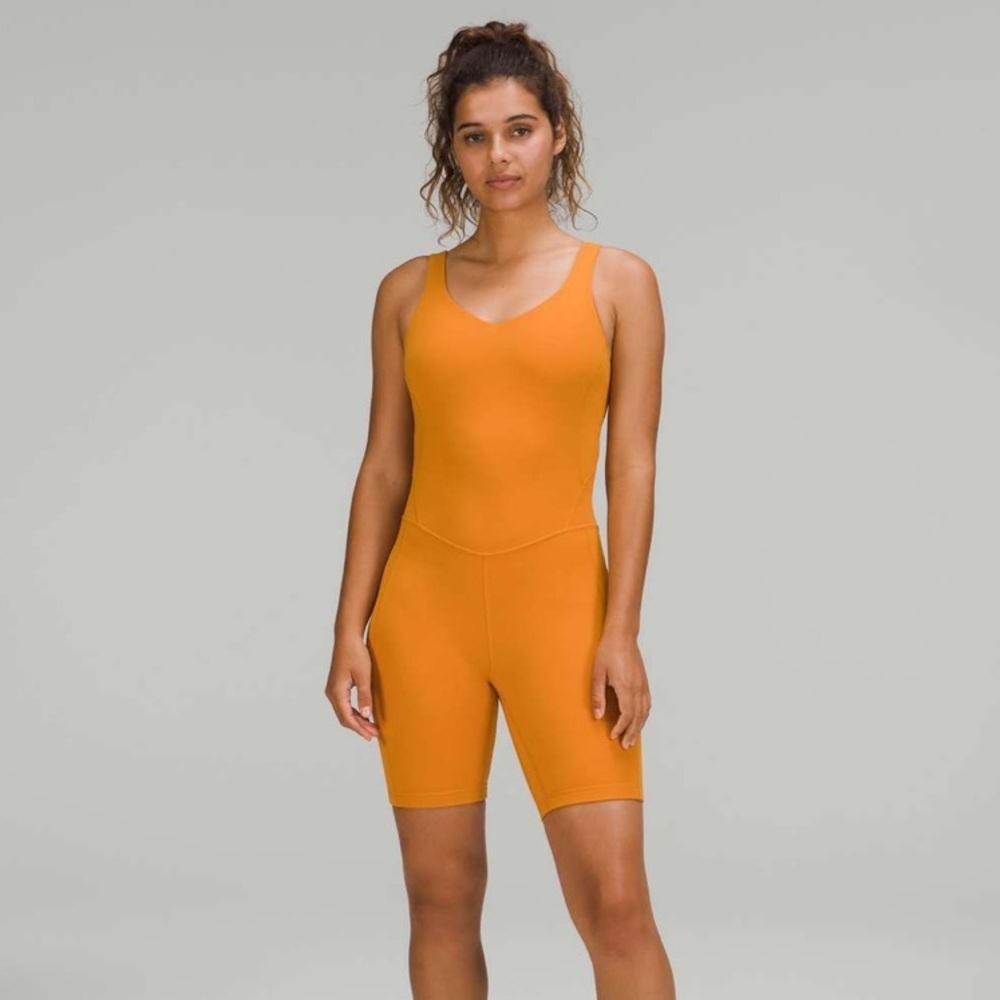 Lululemon Align Onesie 8" Size 2 in Autumn Orange
